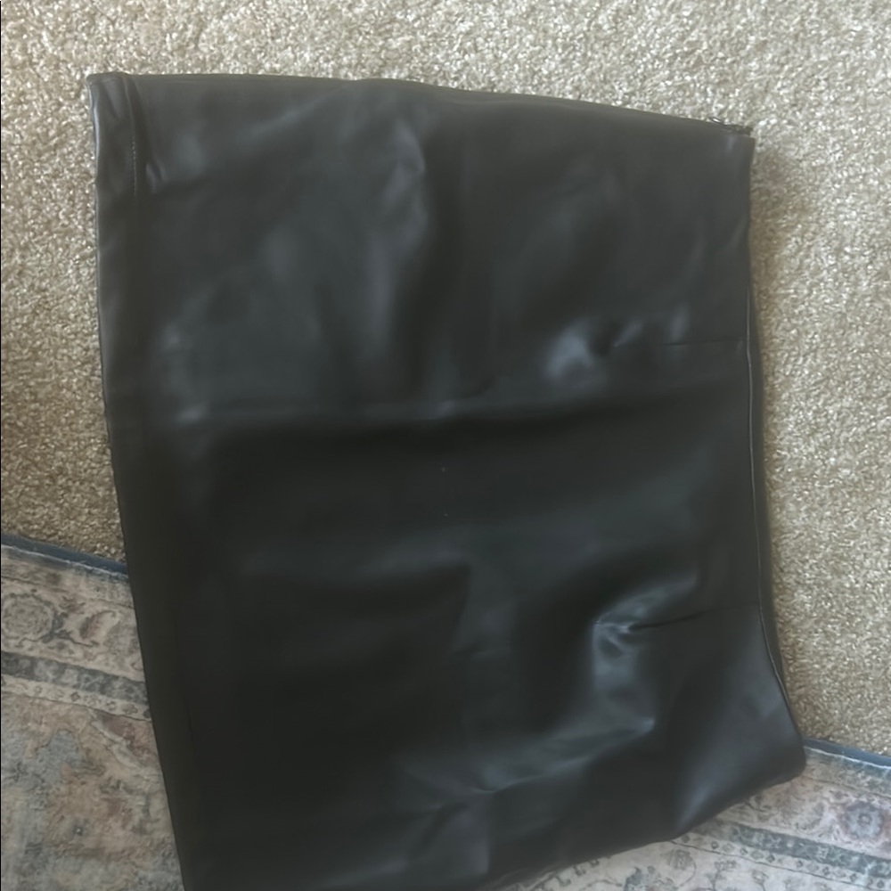 Black Faux Leather Skirt